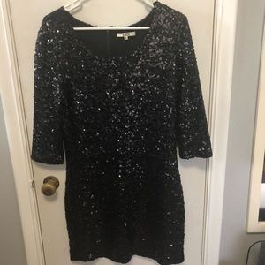 BB Dakota Black Sequin Mini Dress